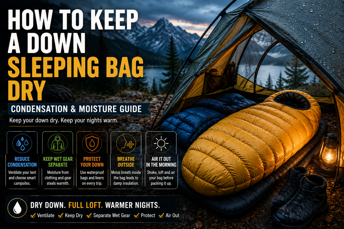 How to Keep a Down Sleeping Bag Dry While Camping: Condensation & Moisture Guide
