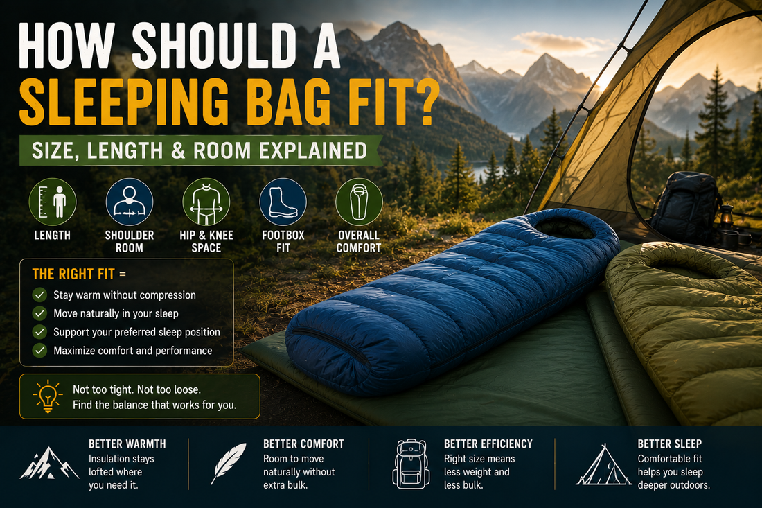 How Should a Sleeping Bag Fit? Size, Length & Room Explained