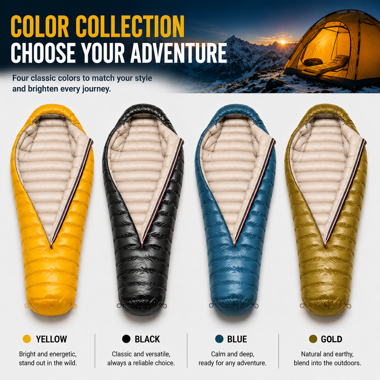 SMTALG 800+ FP Ultralight Goose Down Sleeping Bag