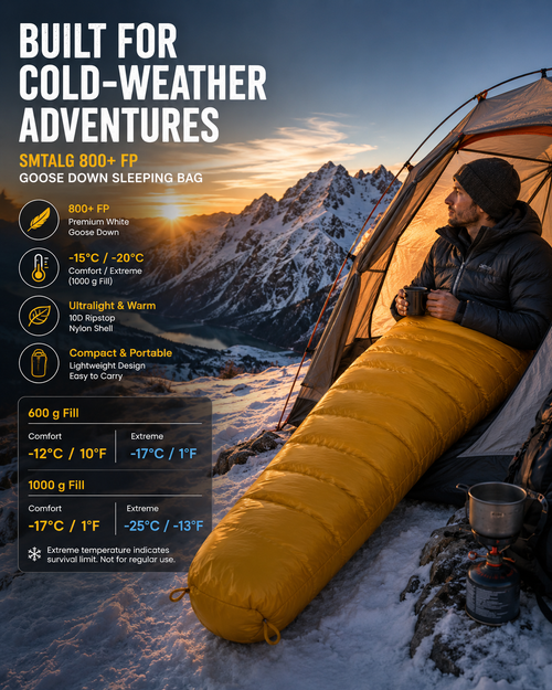 SMTALG 800+ FP Ultralight Goose Down Sleeping Bag